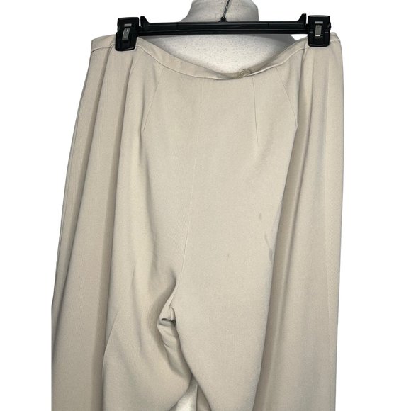 Jones New York dress pants size 10 beige fully lined wide leg zipper USA FLAW - Picture 9 of 16